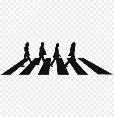 the beatles abbey road - beatles abbey road black and white Isolated Graphic on HighQuality PNG