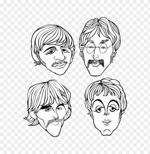 the beatles band vector logo free Transparent PNG download