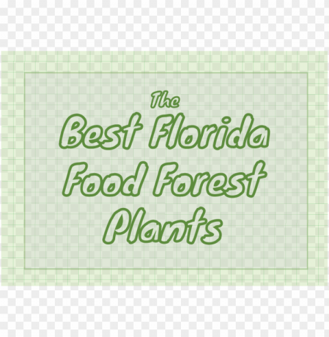 the best florida food forest plants - handwriti HighQuality Transparent PNG Isolated Artwork