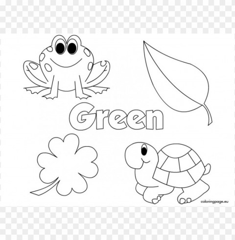 the color green coloring pages PNG images without licensing