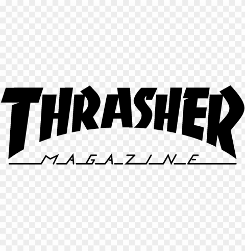 the current state of skateboarding content - thrasher magazine logo PNG for social media