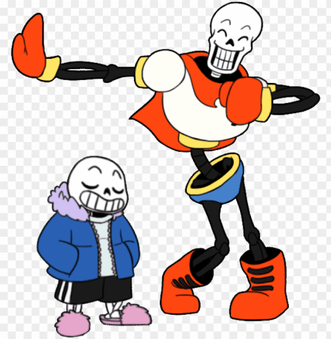 the dancing sans club for lenny faces - undertale papyrus and sans dance Isolated Element with Transparent PNG Background
