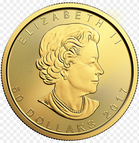 the design of the gold canadian maple leaf coin is - maple leaf 1 4 oz gold Isolated Character on Transparent Background PNG