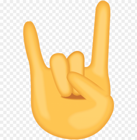 the devil horn rock and roll emoji hand will send the - rock on emoji PNG images with alpha transparency layer