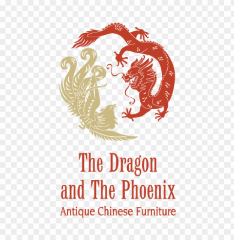 the dragon and the phoenix vector logo free PNG with alpha channel for download