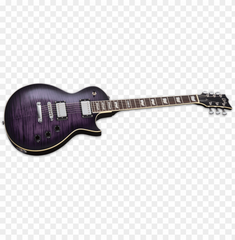 the ec-256fm is the perfect evidence that a great guitar - esp ltd ec256fm electric guitar see thru purple sunburst PNG Image Isolated with Clear Transparency