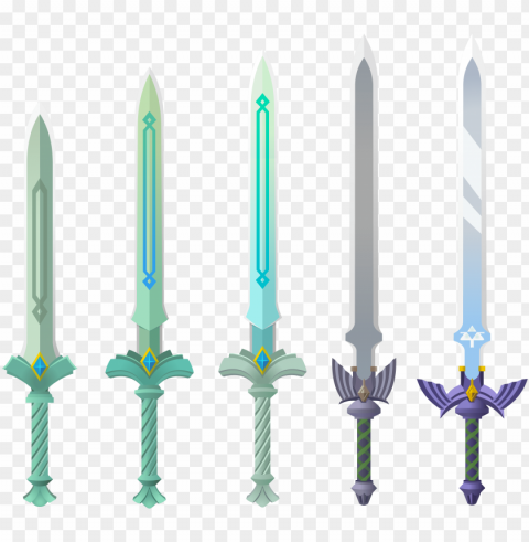 the evolution of the master sword in skyward sword - legend of zelda goddess sword PNG Isolated Illustration with Clarity