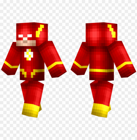 the flash - skin minecraft super herois Isolated PNG on Transparent Background