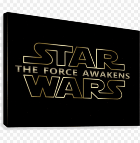 the force awakens new star wars series typography canvas - star wars PNG images with no background essential