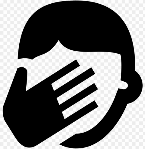 the foreground of the icon has a person's left hand - facepalm icon PNG images with clear alpha channel