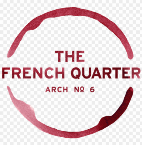 the french quarter logo wine stain - french quarter newcastle Isolated Icon on Transparent Background PNG