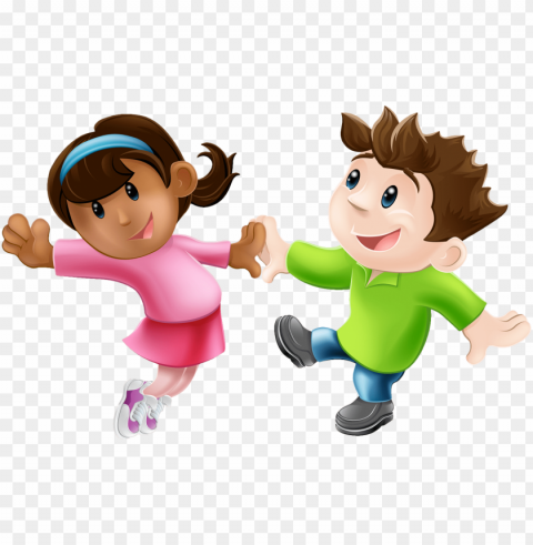 the gallery for kids playing - dance cartoo Isolated Design Element in Clear Transparent PNG