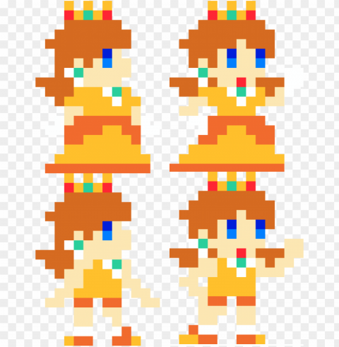 the great daisy costume hunt - princess daisy sprite mario maker HighResolution Isolated PNG Image