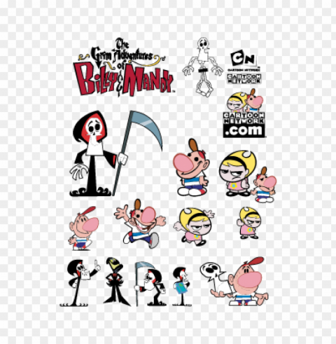 the grim adventures of billy & mandy vector PNG with cutout background