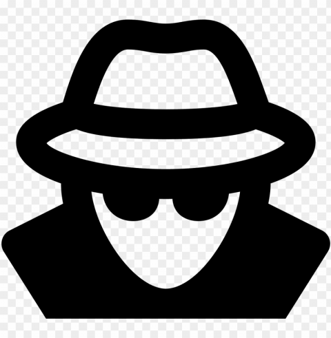 the icon depicts a male dressed in a trench coat - spy icon PNG images without BG