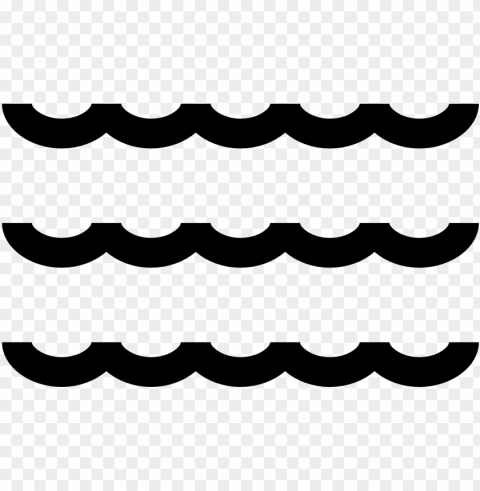 The Icon For Sea Waves Is Three Lines That Are Drawn - Water Body Icon PNG Graphic With Isolated Clarity