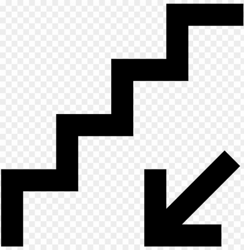 the icon is a logo of stairs down - steps down icon PNG images with clear background