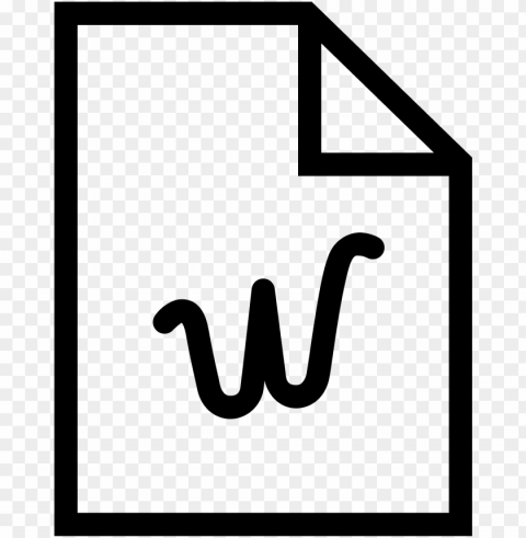 the icon is for a document that is stored as a file - document icon Isolated PNG on Transparent Background