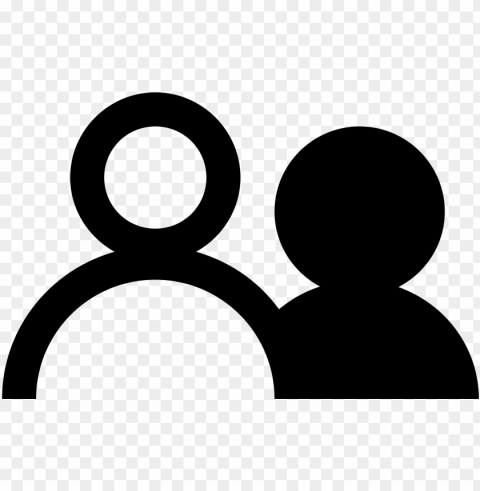 the icon shows two human-like silhouettes from the - side by side icon PNG with Isolated Object and Transparency
