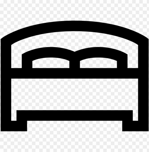 the image is a single bed - icon Clean Background Isolated PNG Graphic