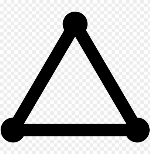 the image is of a shape that has three sides - triangle icon Isolated Design Element on PNG