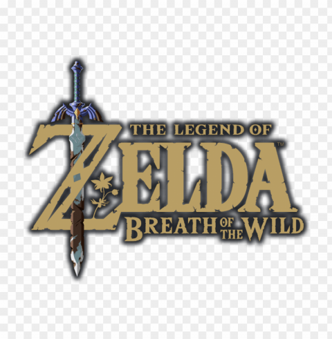 the legend of zelda breath of the wild logo with outline - zelda breath of the wild title PNG files with alpha channel assortment
