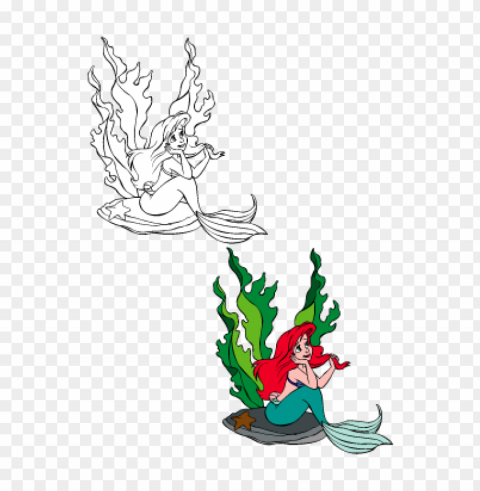the little mermaid ariel vector logo free Transparent PNG images for printing