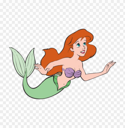 the little mermaid vector download free Isolated PNG Element with Clear Transparency