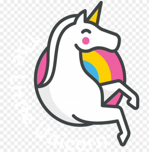 the little unicorn broadmeadow - logo unicorn design Isolated Character on HighResolution PNG