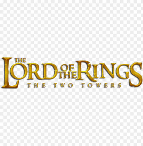 the lord of the rings - lord of the rings the two towers logo Transparent PNG Isolated Element