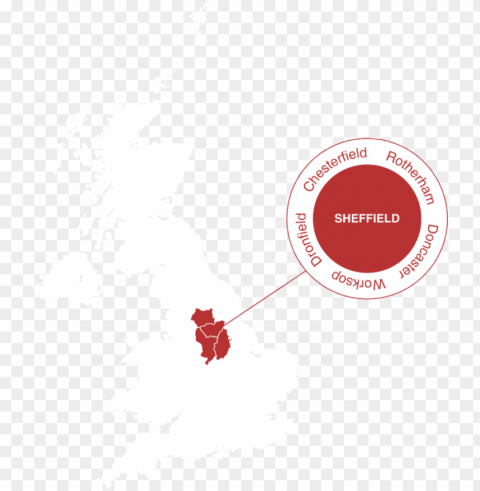 the map of england showing location of sheffield Isolated Subject in HighResolution PNG