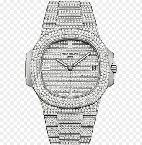 the nautilus collection first introduced by patek philippe - patek philippe nautilus iced out Isolated Design Element in HighQuality PNG PNG transparent with Clear Background ID 8fe68a46