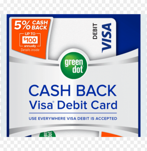 the new green dot cash back visa debit card - green dot visa debit card PNG images with no fees
