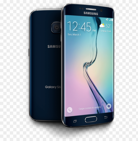 the new samsung galaxy s6 is a slimmer model compared - samsung cell phone new model Transparent Background Isolation in PNG Image