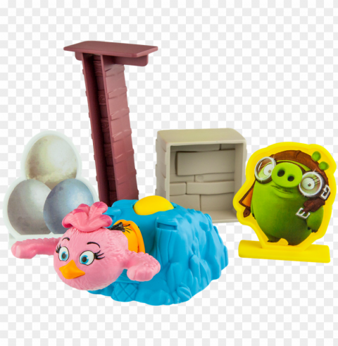 the newest happy meal toy collection features playful - angry birds mcdonald's happy meal toys PNG file without watermark