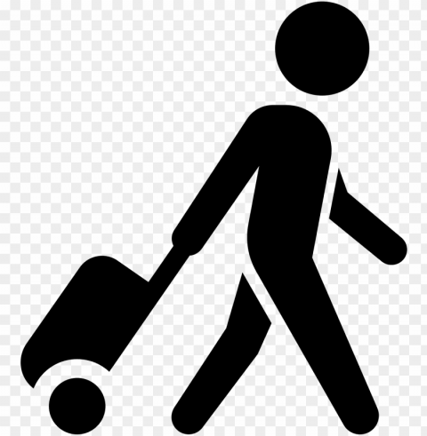 the passenger with baggage icon shows the outline of - traveling icon PNG transparent photos library