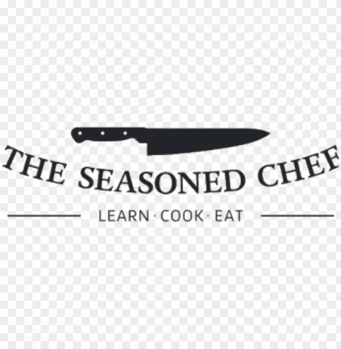 the seasoned chef cooking school - chef knife logo PNG files with transparent canvas collection