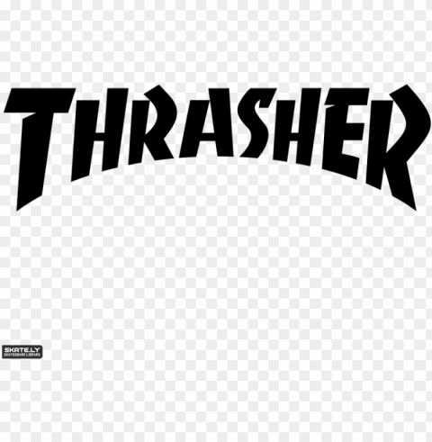 the thrasher logo in its traditional typeface - thrasher mag skate rock vol 12 eat Isolated Item in HighQuality Transparent PNG