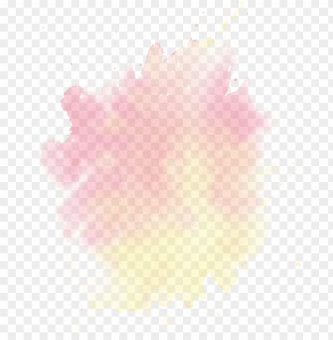 the tulip token ico home - watercolor transparent pink and yellow Isolated Graphic Element in HighResolution PNG