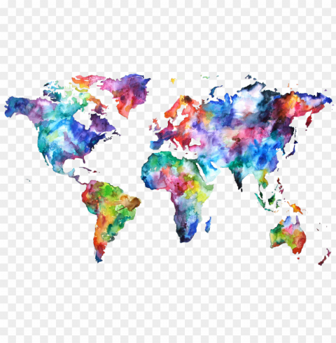 the ultimate starting guide for planning a trip around - world map colorful Free PNG download no background