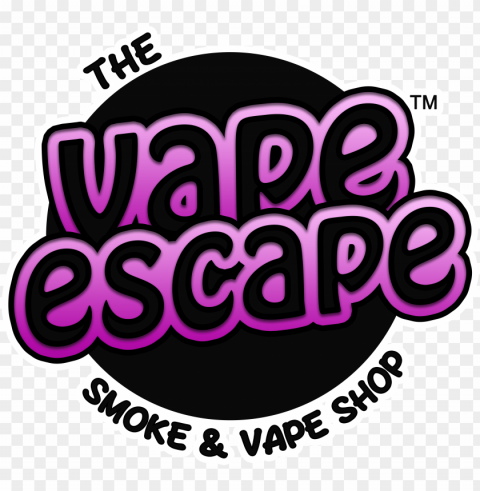 the vape escape - graphic desi Isolated Subject with Clear Transparent PNG