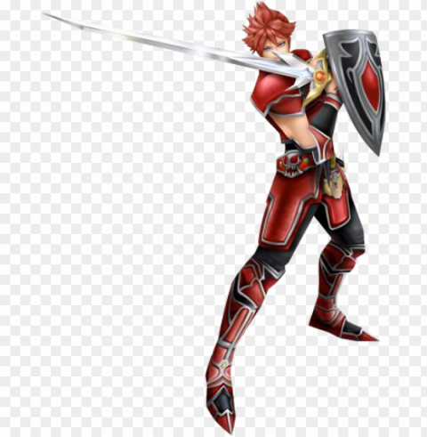 the warrior of light's classic red - final fantasy warrior of light red Transparent Background PNG Isolation