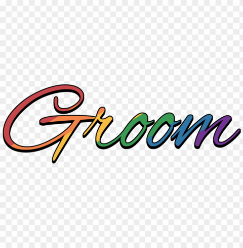 the word groom filled with gay pride rainbow flag - gay pride rainbow groom beach towel Isolated Object in HighQuality Transparent PNG