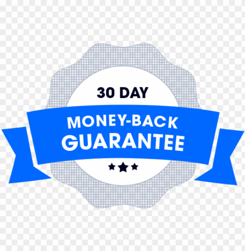 there are no refunds after the first 30 days - 30 day money back guarantee blue PNG Image with Isolated Transparency