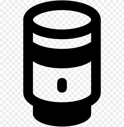 there is a cylinder and it is on top of a thinner cylinder - lensa icon Transparent design PNG
