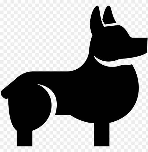 there is a small dog standing with it's head up - corgi icon PNG images for merchandise