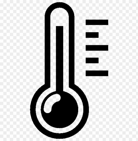 thermometer temperature black icon Isolated Element with Clear Background PNG