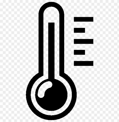 Thermometer Temperature Black Icon Isolated Element With Clear Background PNG