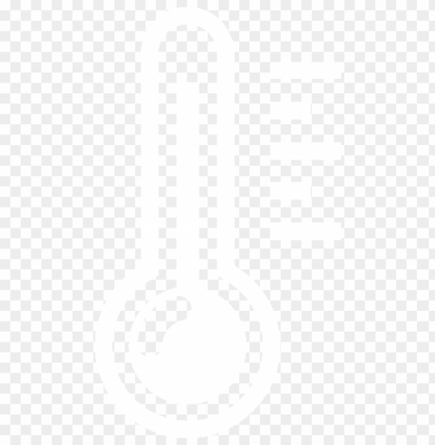 thermometer temperature white icon Isolated Element with Transparent PNG Background