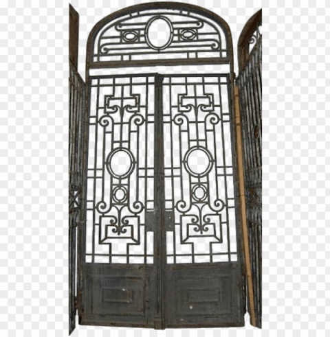 these heavy forged iron entry doors are crafted in - iron double doors french PNG for use